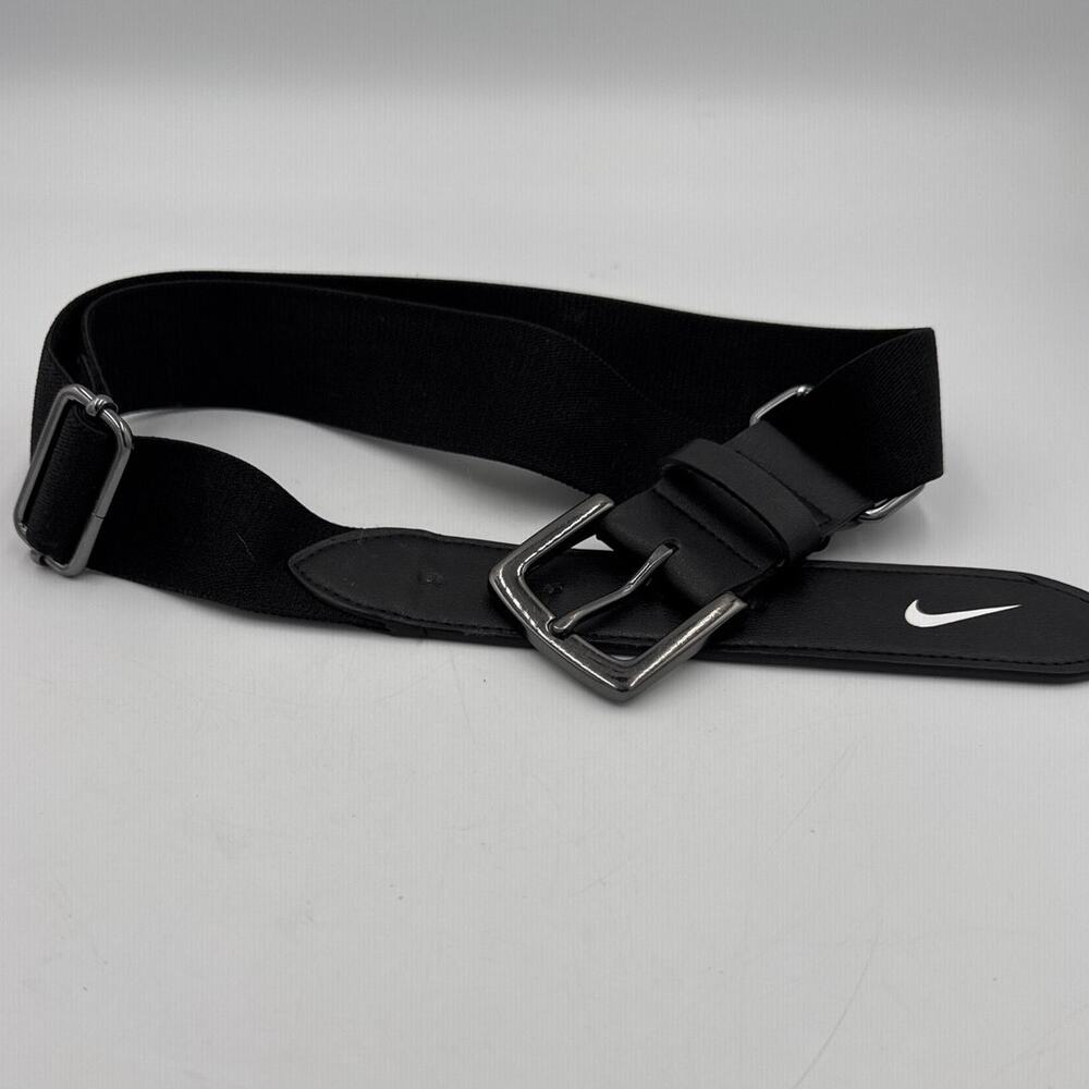 Nike Youth Baseball Belt Black Adjustable Softball Elastic Uniform Kids One Size
